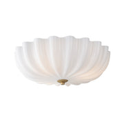 Maxim - 22650WTNAB - Three LIght Wall Sconce / Flush Mount - Bundt - White/Natural Aged Brass