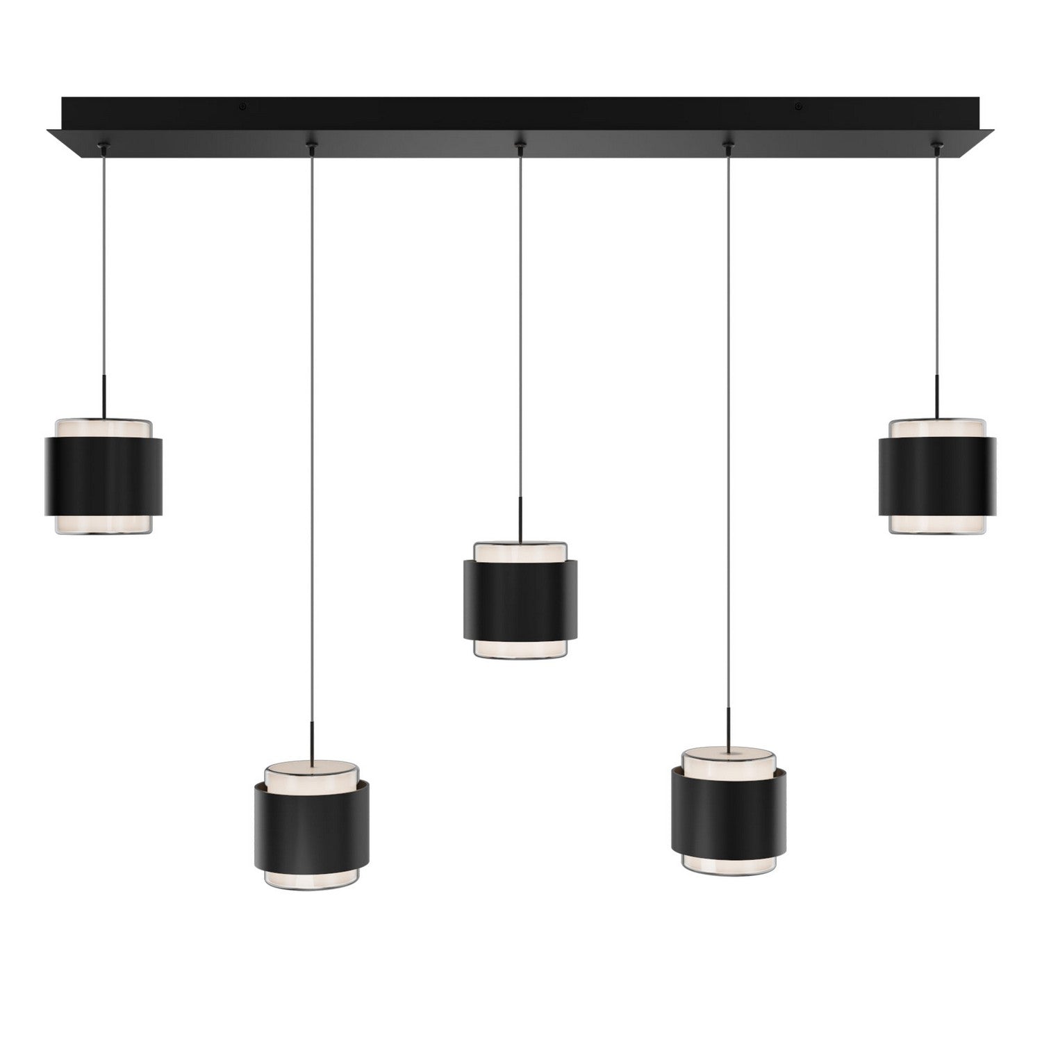 W.A.C. Lighting - PD-68905L-BK - LED Chandelier - Banded - Black