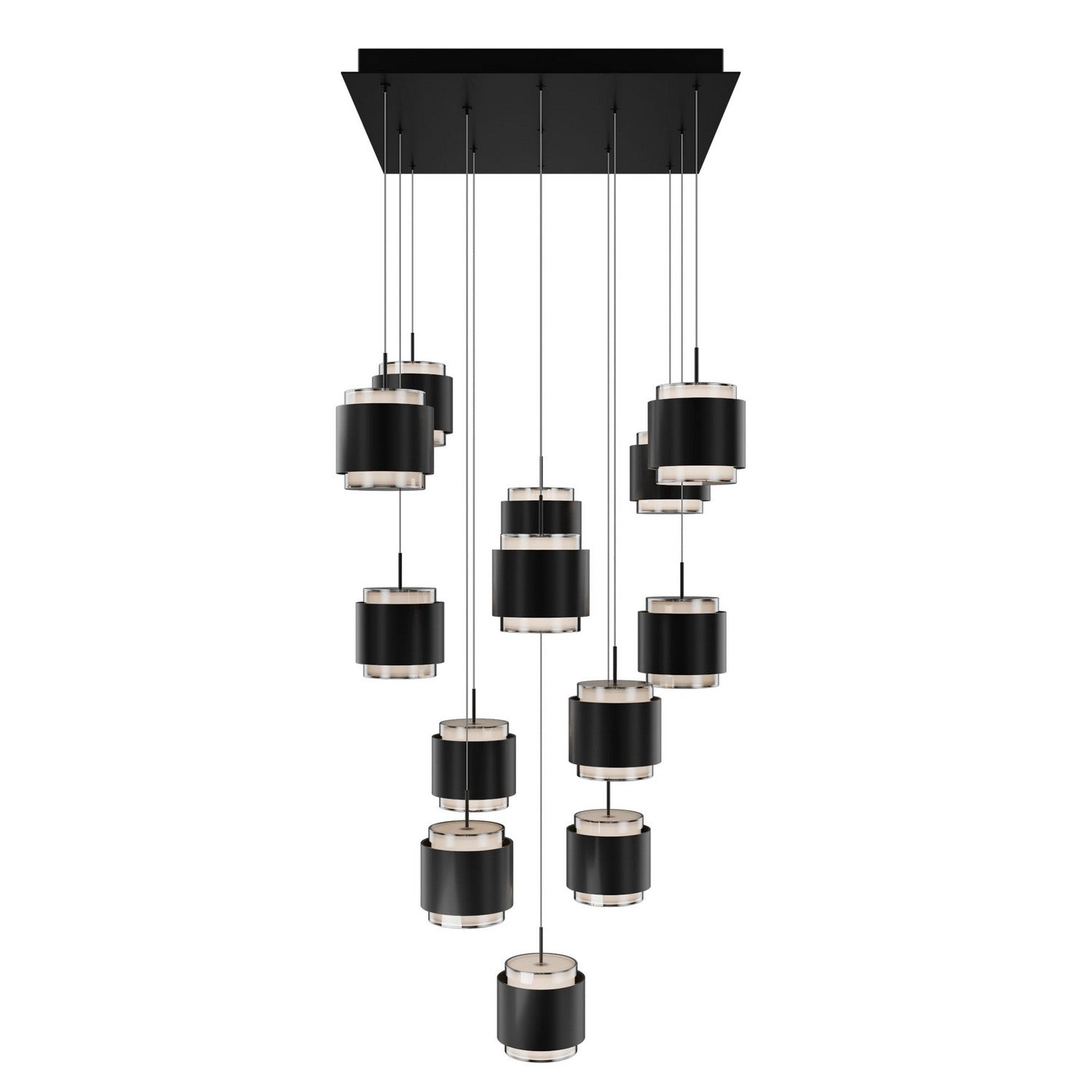 W.A.C. Lighting - PD-68913S-BK - LED Chandelier - Banded - Black