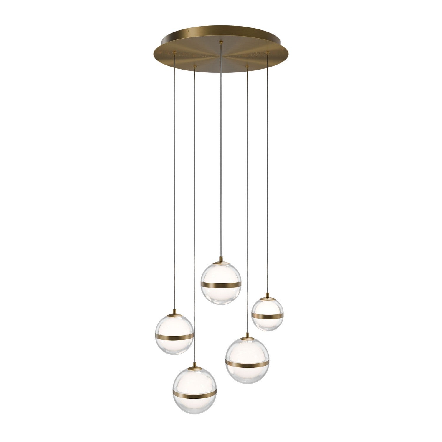W.A.C. Lighting - PD-77505R-AB - LED Chandelier - Cyllindra - Aged Brass