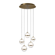 W.A.C. Lighting - PD-77505R-AB - LED Chandelier - Cyllindra - Aged Brass