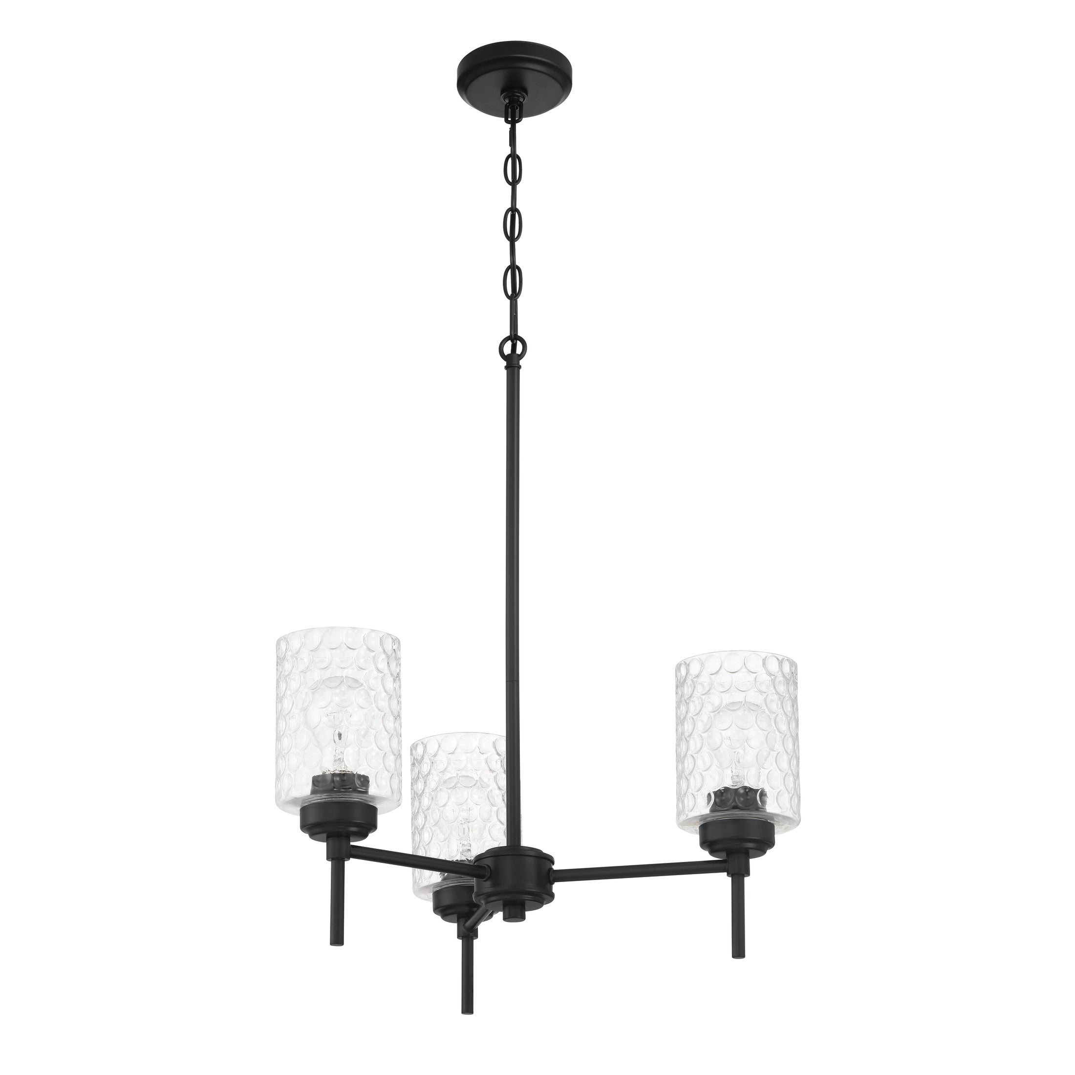 Craftmade - 60523-FB - Three Light Chandelier - Claire - Flat Black
