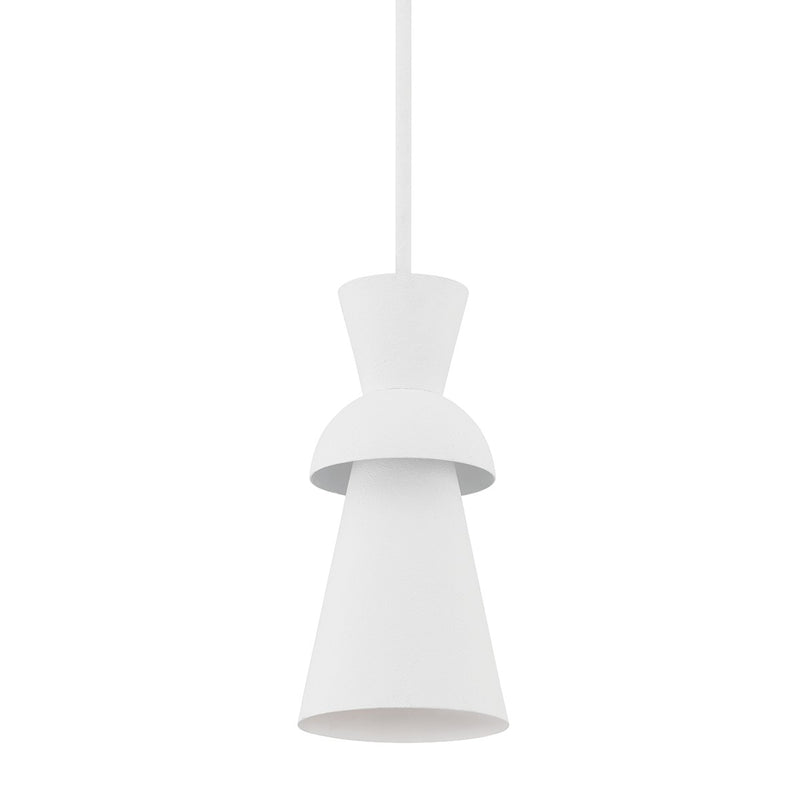 Troy Lighting - F7902-GSW - One Light Pendant - Florence - Gesso White