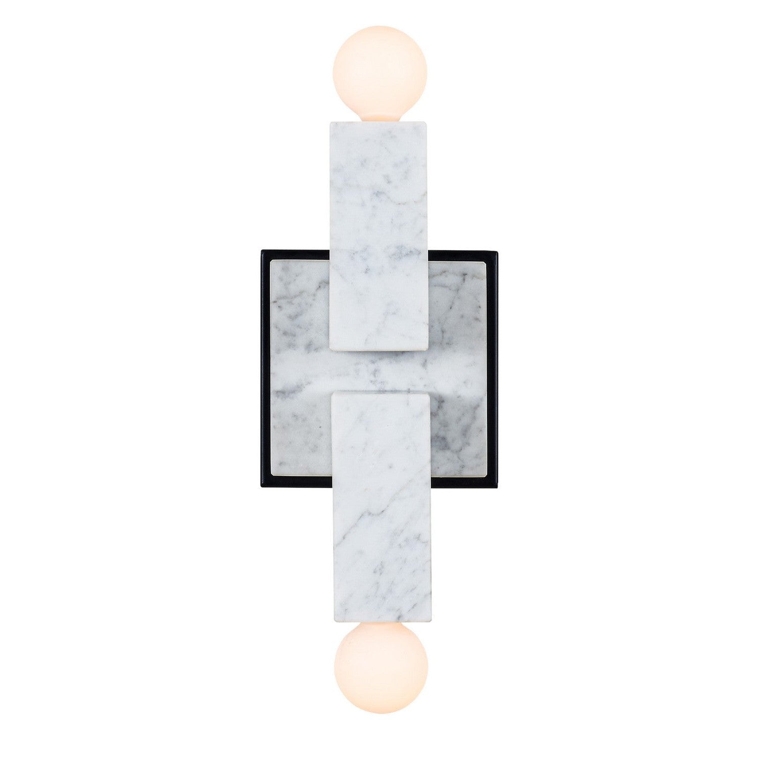 Kalco - 516521MB - Two Light Wall Sconce - Quadra - Matte Black