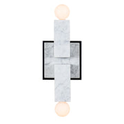 Kalco - 516521MB - Two Light Wall Sconce - Quadra - Matte Black