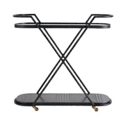 Arteriors - 4650 - Bar Cart - Nakoa - Blackened Iron