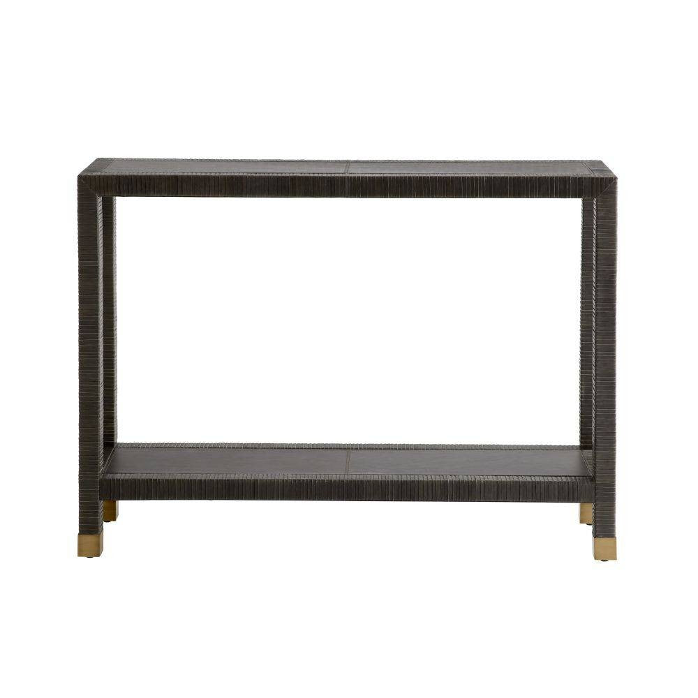 Arteriors - 4663 - Console - Oswald - Graphite Leather