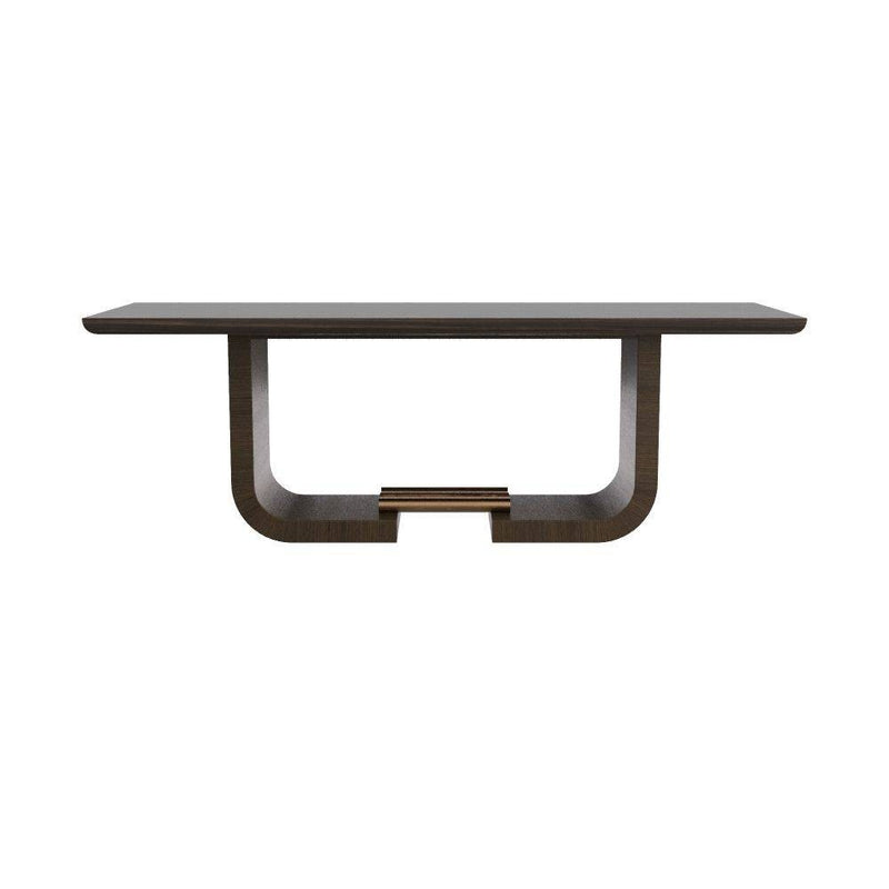 Arteriors - 5779 - Dining Table - Ralston - Ebony Acacia Veneer/Antique Brass