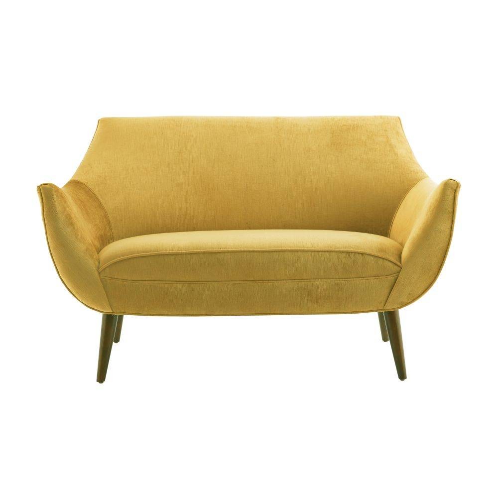 Arteriors - 8163 - Settee - Leandro - Marigold Velvet