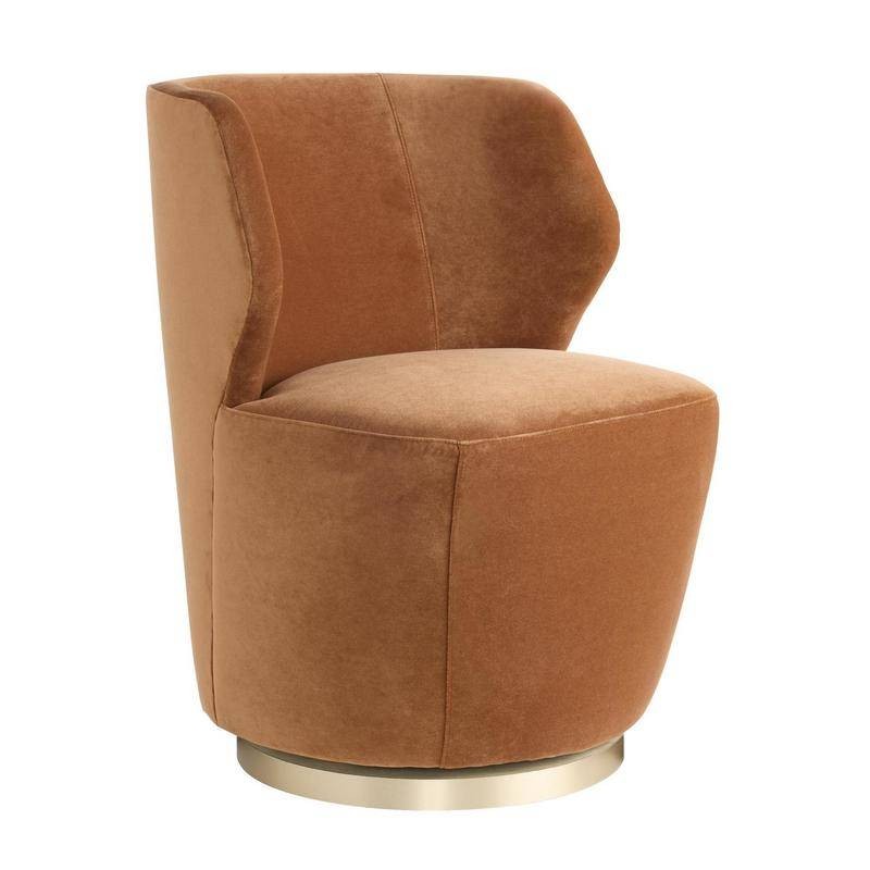 Arteriors - 8172 - Chair - Poppy - Cider Velvet/Champagne Swivel