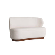 Arteriors - 8176 - Settee - Pasadena - Cloud Boucle/Dark Walnut