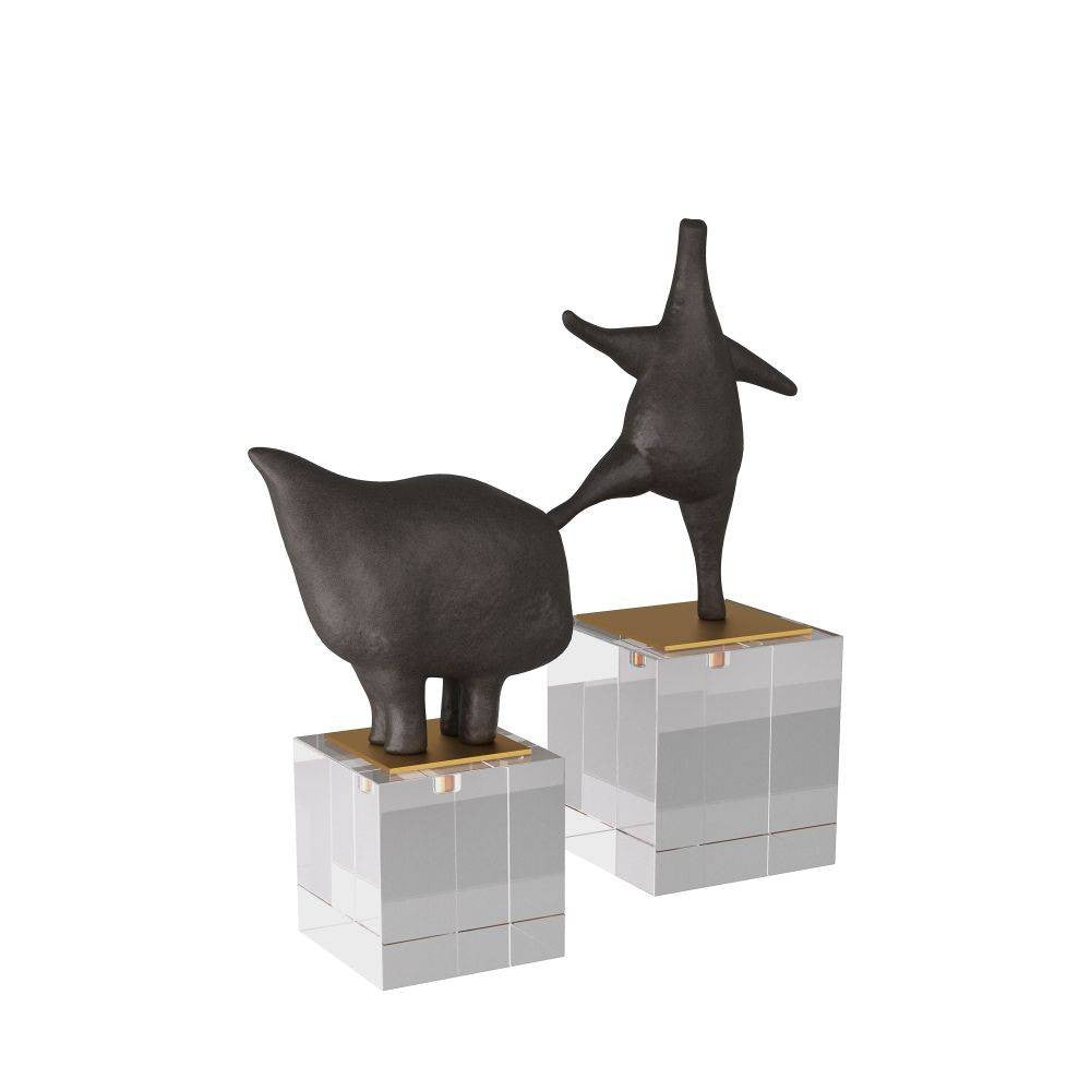 Arteriors - ASC14 - Sculptures, Set of 2 - Brovinas - Black