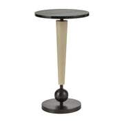 Arteriors - FAI03 - Drink Table - Valari - Black Marble/Ivory Leather//Bronze