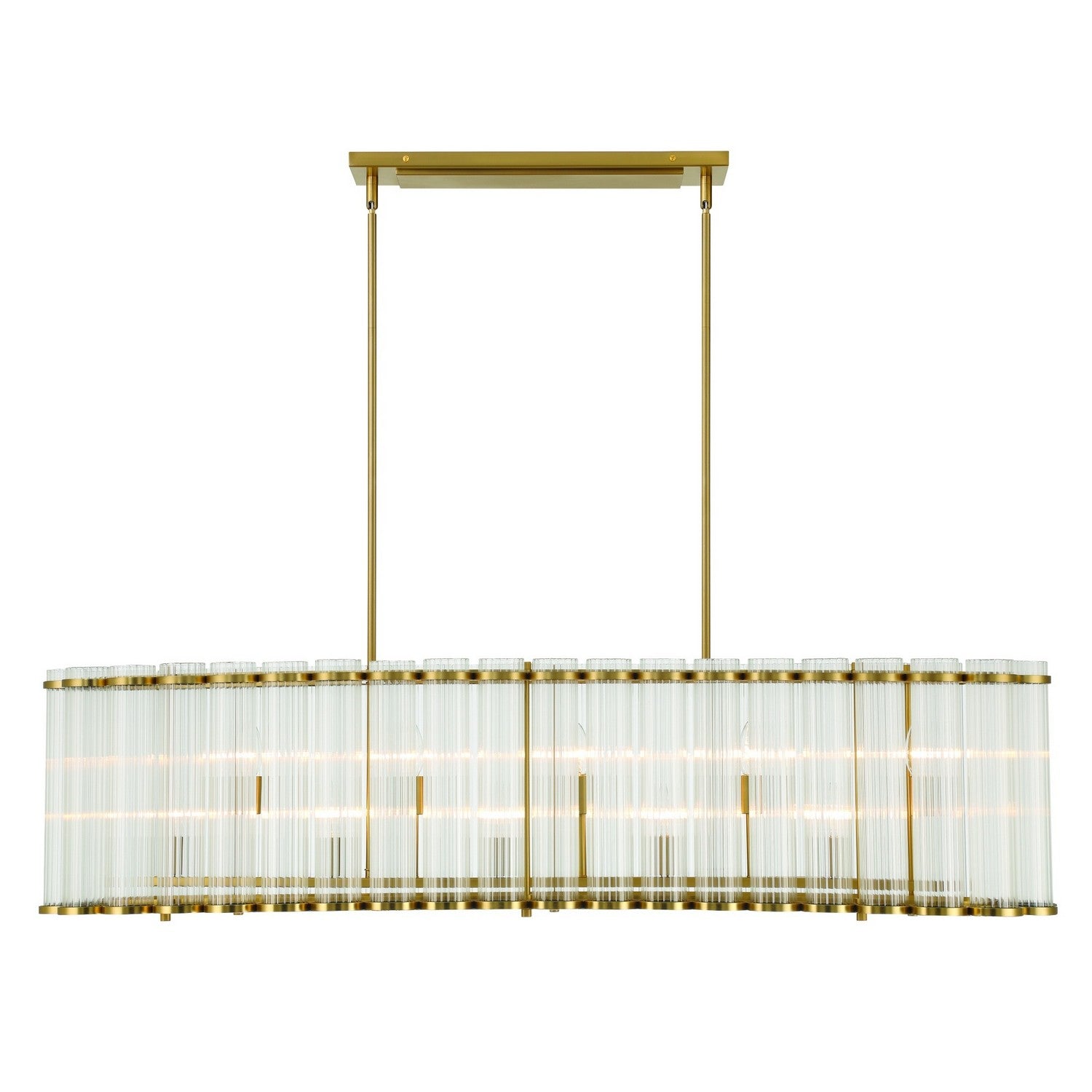 Eurofase - 47240-018 - Ten Light Chandelier - Glasbury - Gold