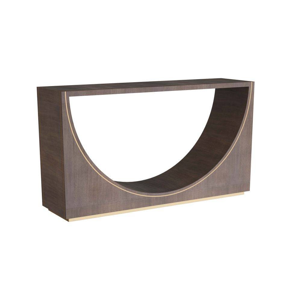 Arteriors - FLS01 - Console - Tatton - Umber Oak Veneer/Antique Brass