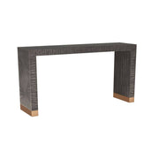 Arteriors - FLS03 - Console - Andreas - Dark Gray Straw Marquetry