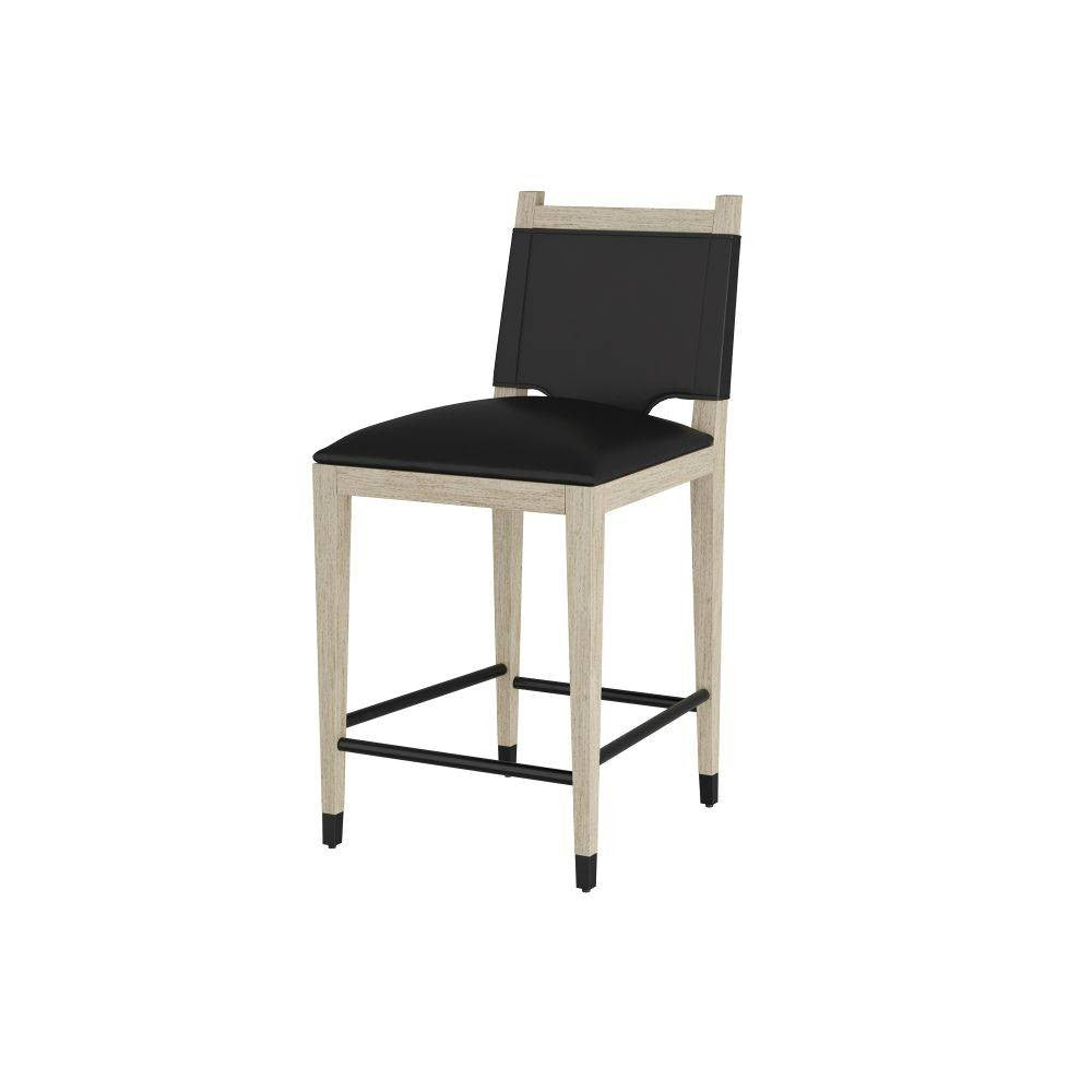 Arteriors - FSI10 - Counter Stool - Burdock - Ebony Leather