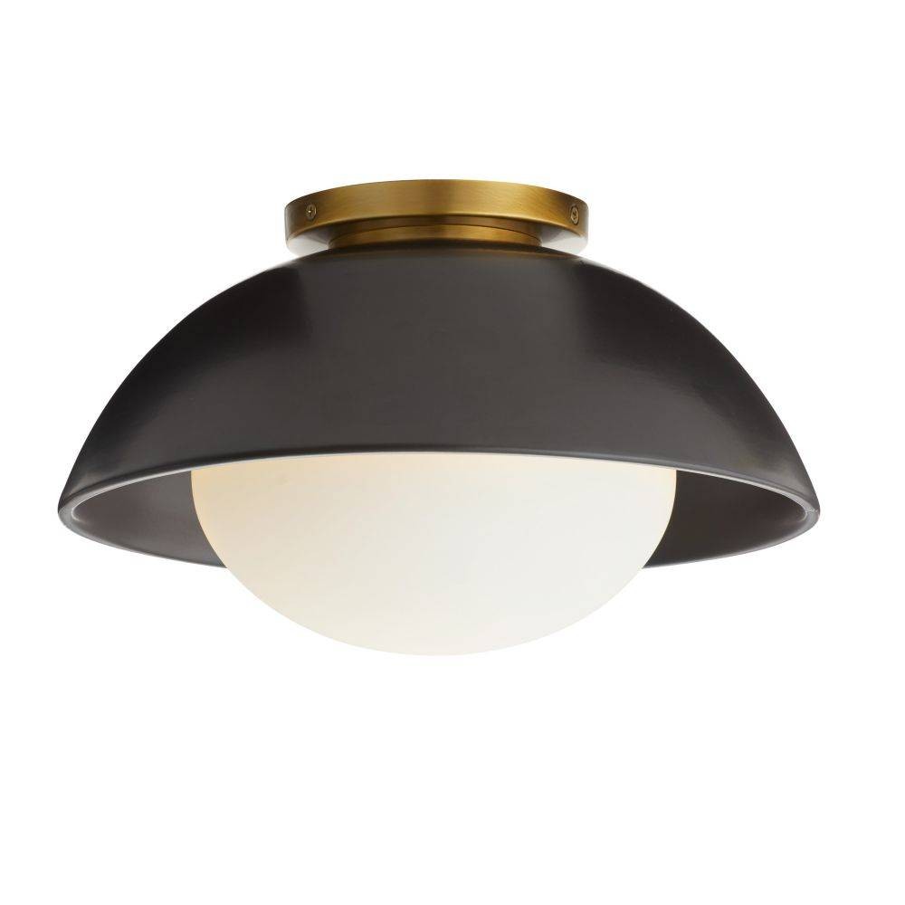 Arteriors - GADFC01 - One Light Flush Mount - Glaze - Matte Black