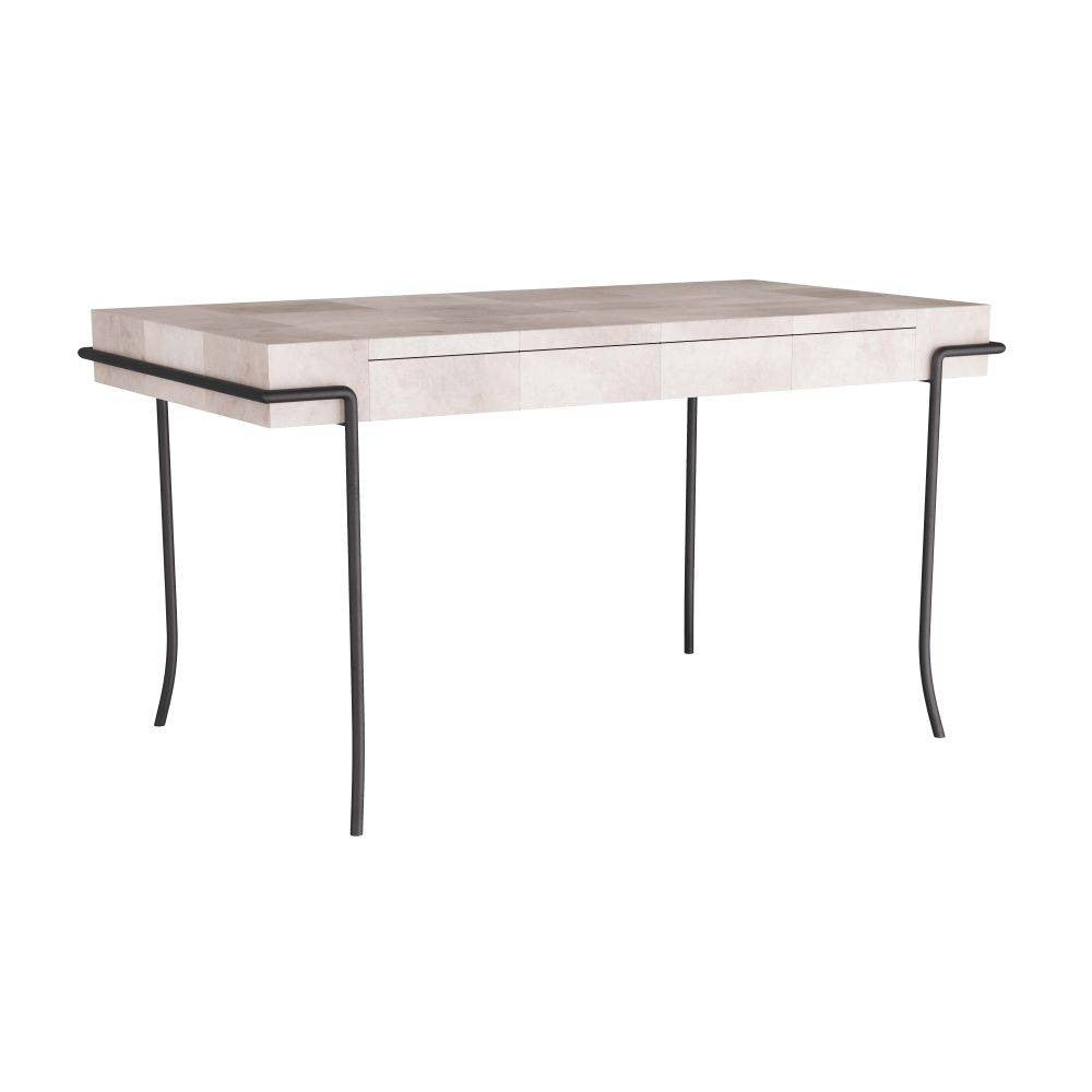 Arteriors - GDFKI01 - Desk - Mosquito - Ivory Vellum/Blackened Iron