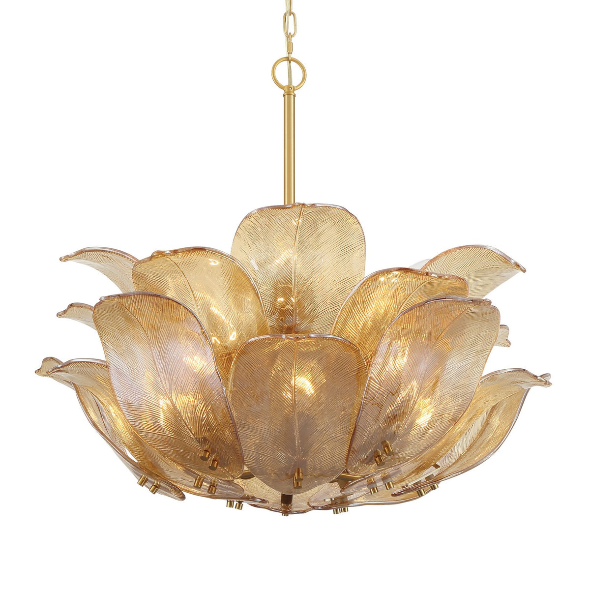 Metropolitan - N2215-A-732 - Ten Light Pendant - Orchid - Legacy Brass