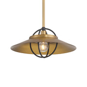 Minka-Lavery - 154-876 - One Light Pendant - Newburie - Legacy Brass & Dark Matte Blac