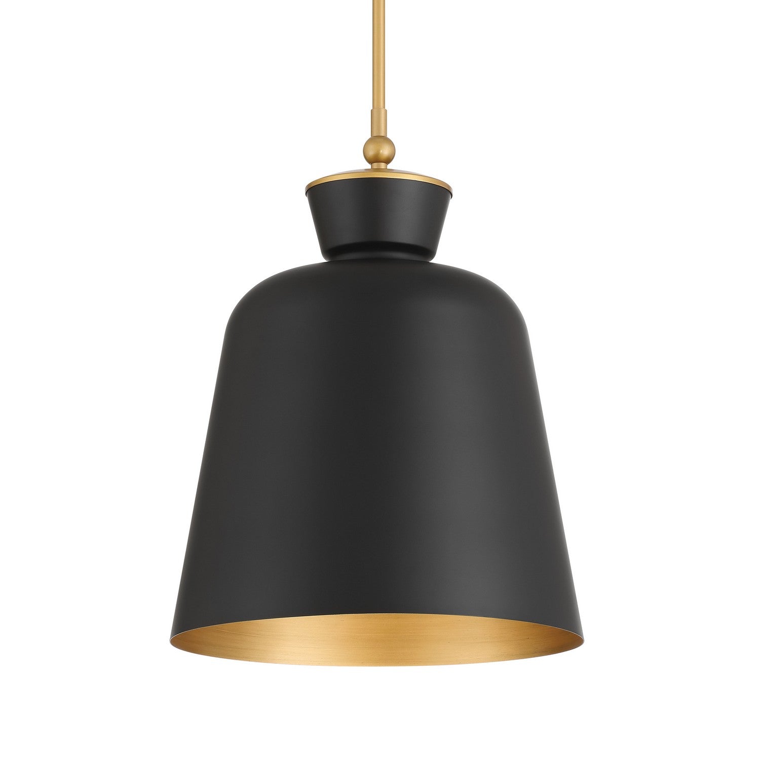 Minka-Lavery - 191-876 - One Light Pendant - Holloway - Legacy Brass & Dark Matte Blac