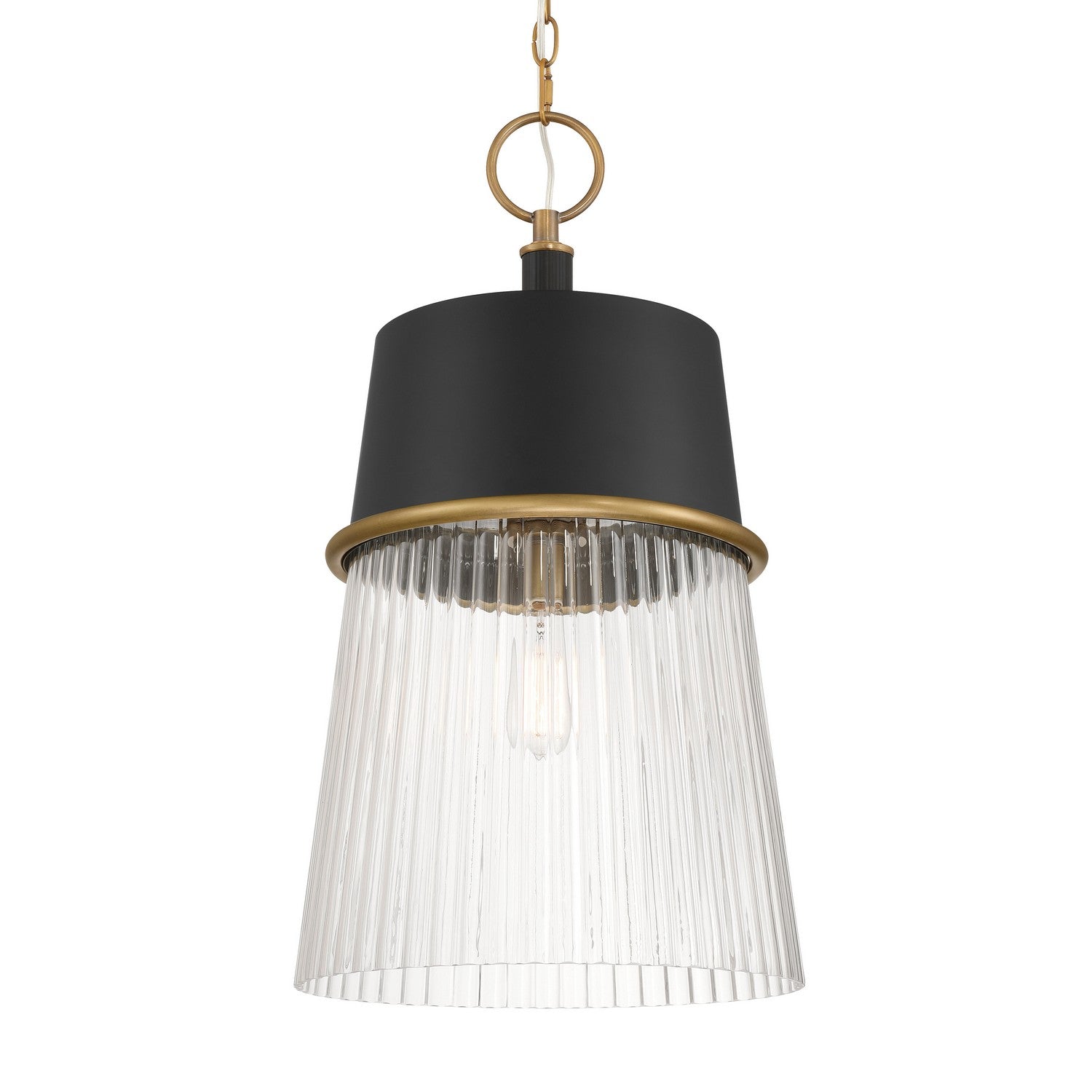 Minka-Lavery - 194-876 - One Light Pendant - Stamford - Legacy Brass & Dark Matte Blac