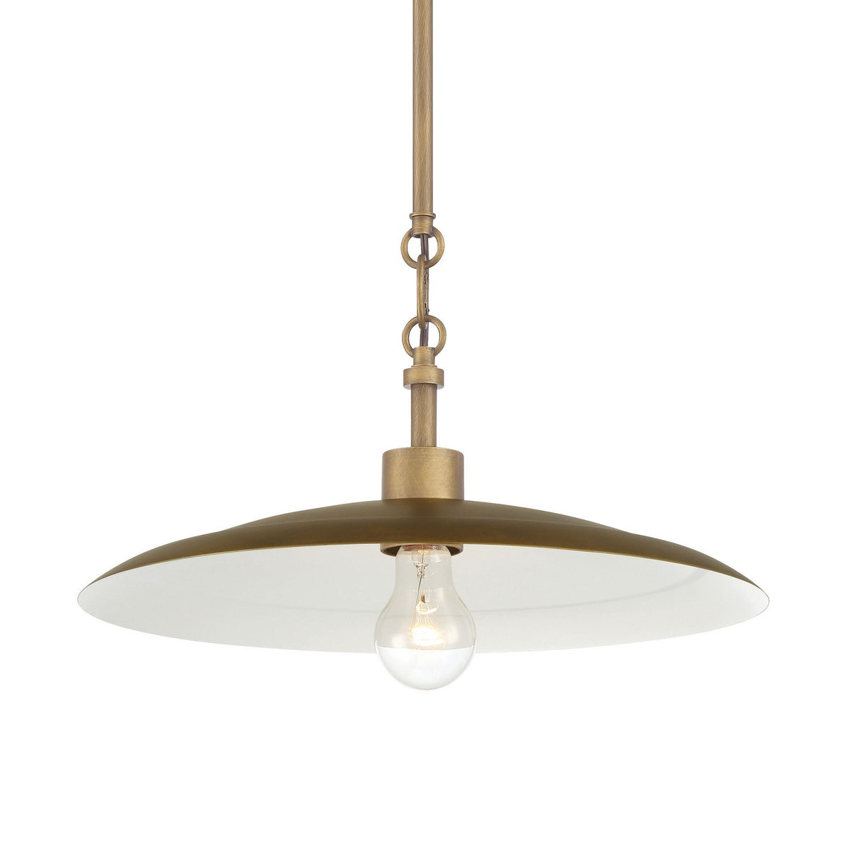 Minka-Lavery - 296-741 - One Light Pendant - York - Natural Brass & Dark Matte Coa
