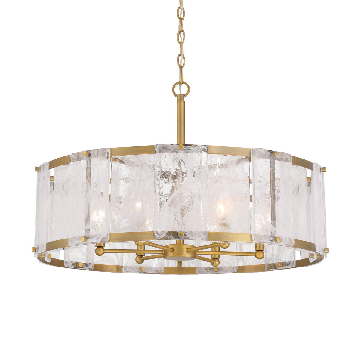Minka-Lavery - 3636-732 - Six Light Pendant - Veil - Legacy Brass