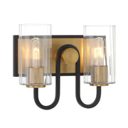 Minka-Lavery - 3762-876 - Two Light Vanity - Orla - Legacy Brass & Dark Matte Blac