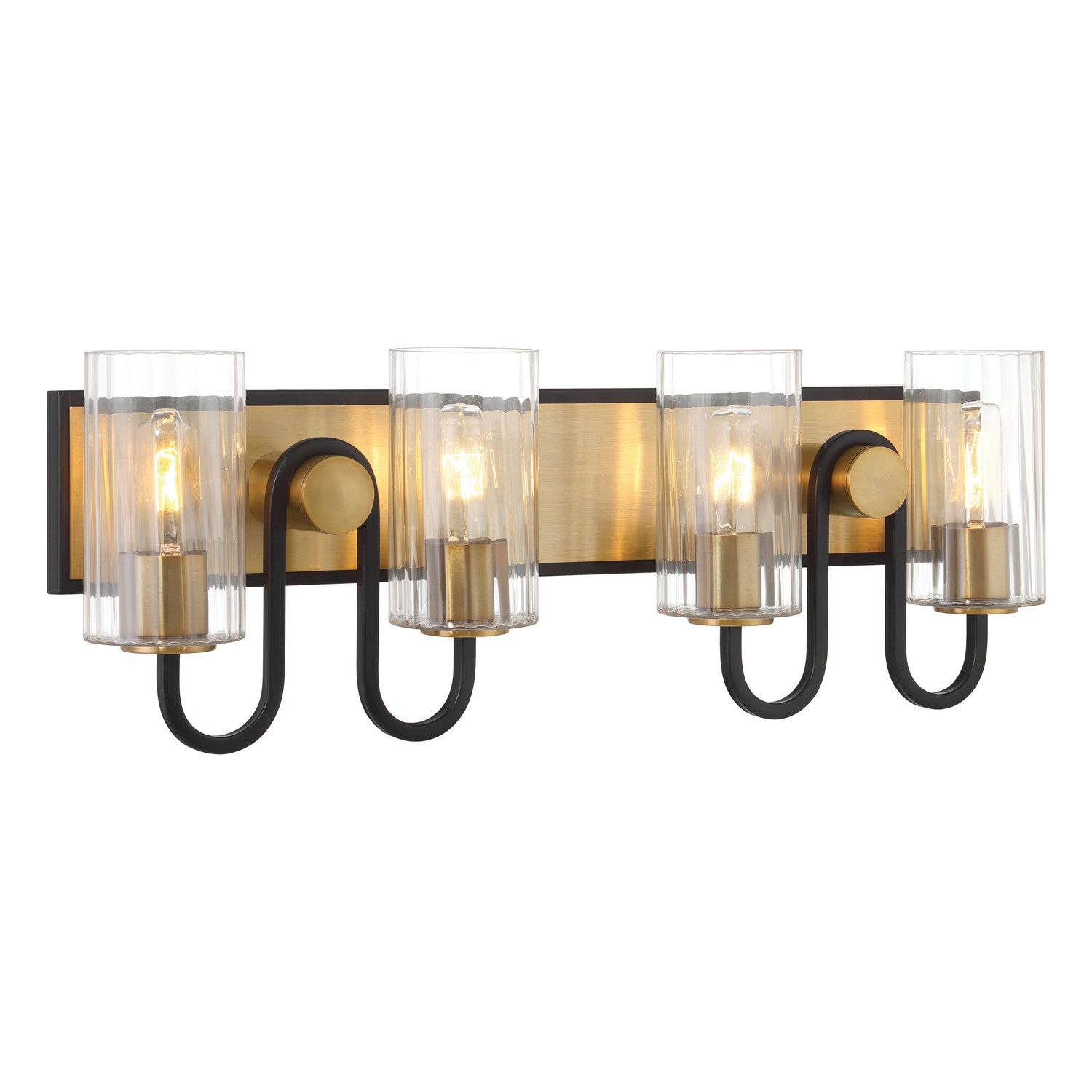 Minka-Lavery - 3764-876 - Four Light Vanity - Orla - Legacy Brass & Dark Matte Blac