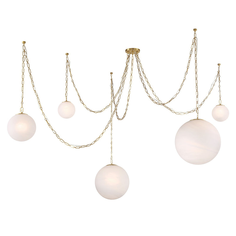 Minka-Lavery - 5219-732 - Five Light Pendant - Marbelle - Legacy Brass