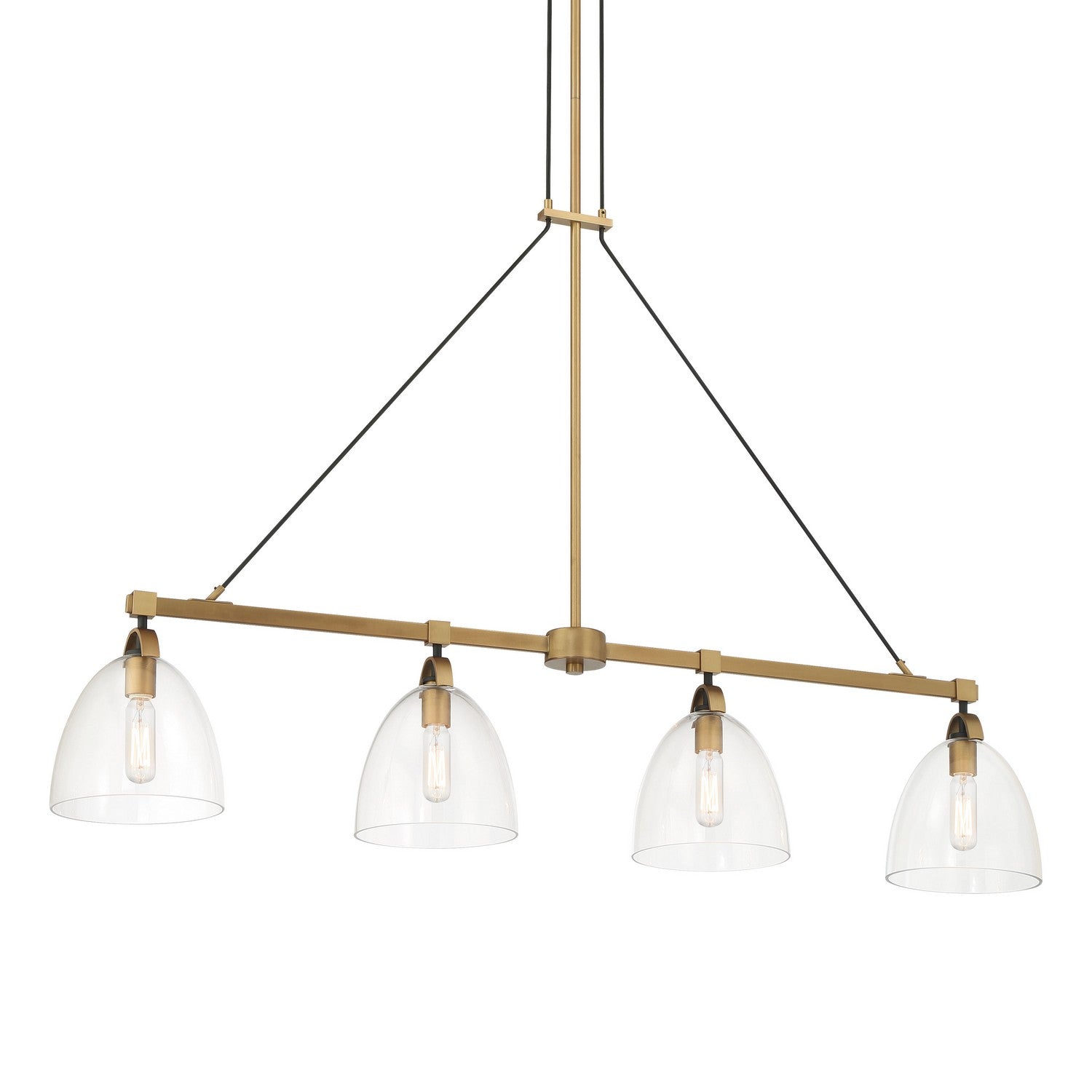 Minka-Lavery - 5717-876 - Four Light Island Pendant - Sommersby - Legacy Brass & Matte Coal