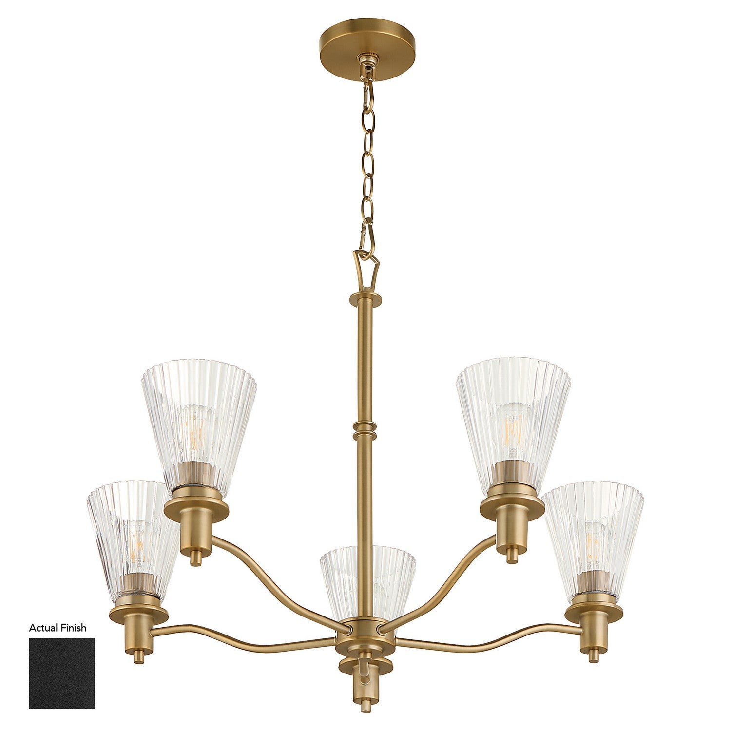 Quorum - 6803-5-59 - Five Light Chandelier - Lawton - Matte Black