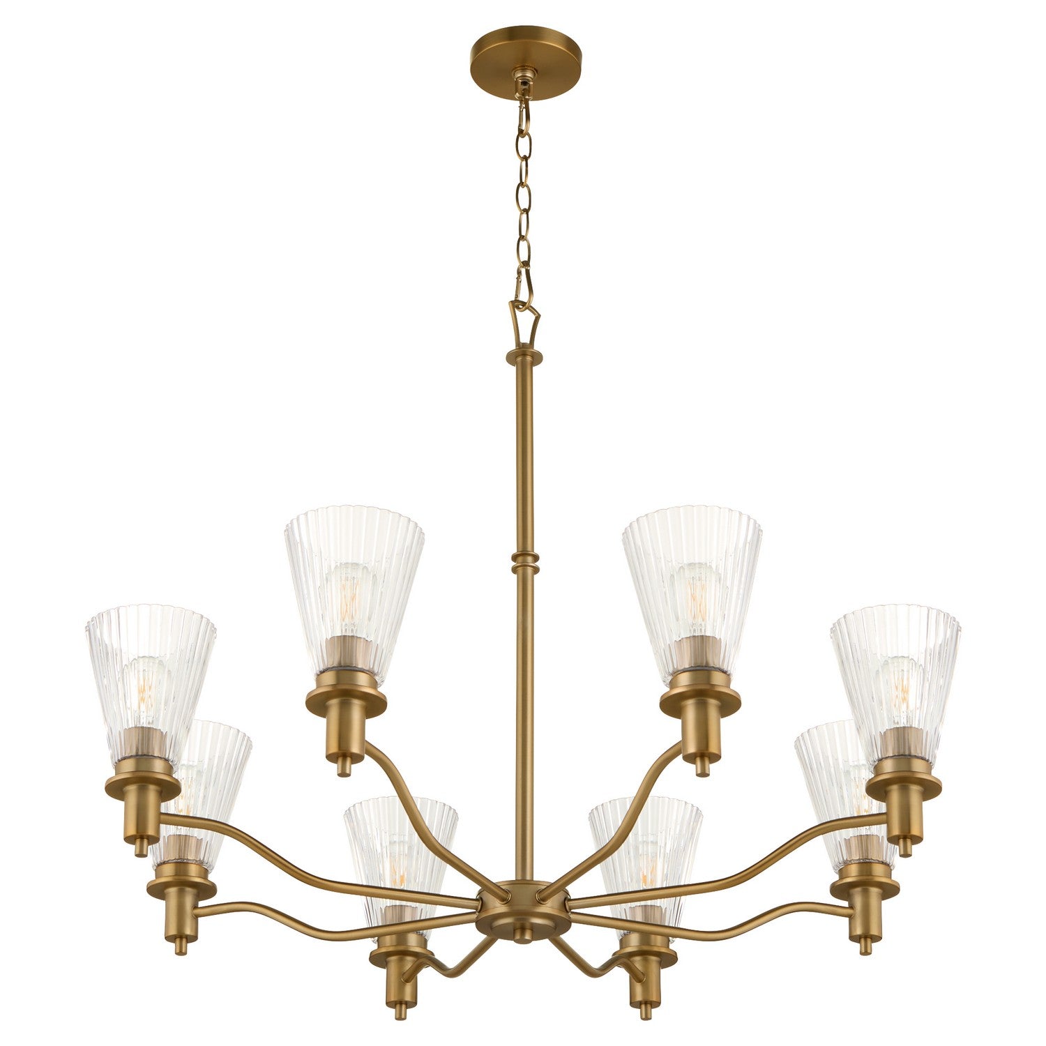 Quorum - 6803-8-47 - Eight Light Chandelier - Lawton - Brushed Brass