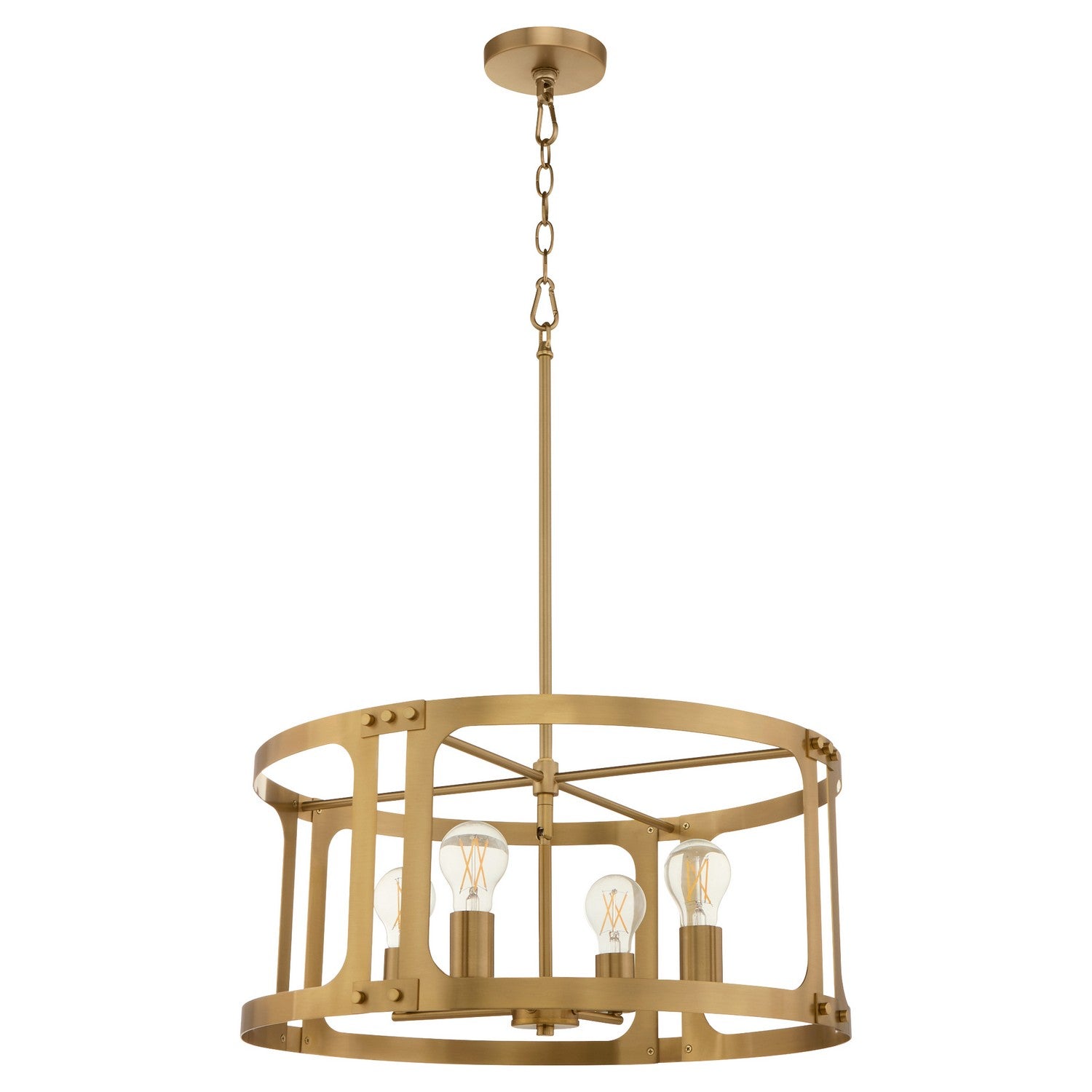 Quorum - 8231-4-47 - Four Light Pendant - Colburn - Brushed Brass