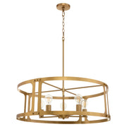 Quorum - 8231-5-47 - Five Light Pendant - Colburn - Brushed Brss