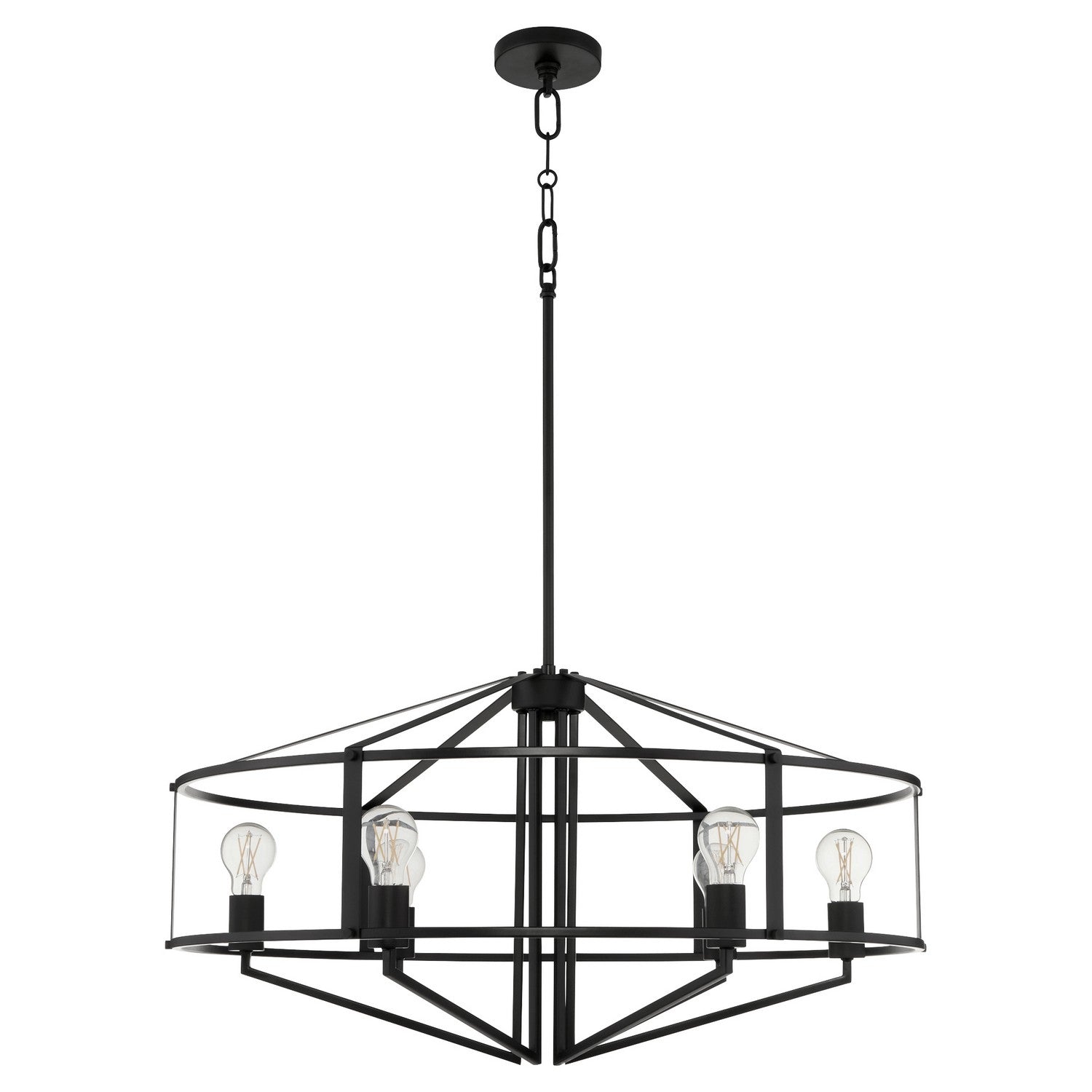 Quorum - 8373-6-59 - Six Light Pendant - Tobin - Matte Black