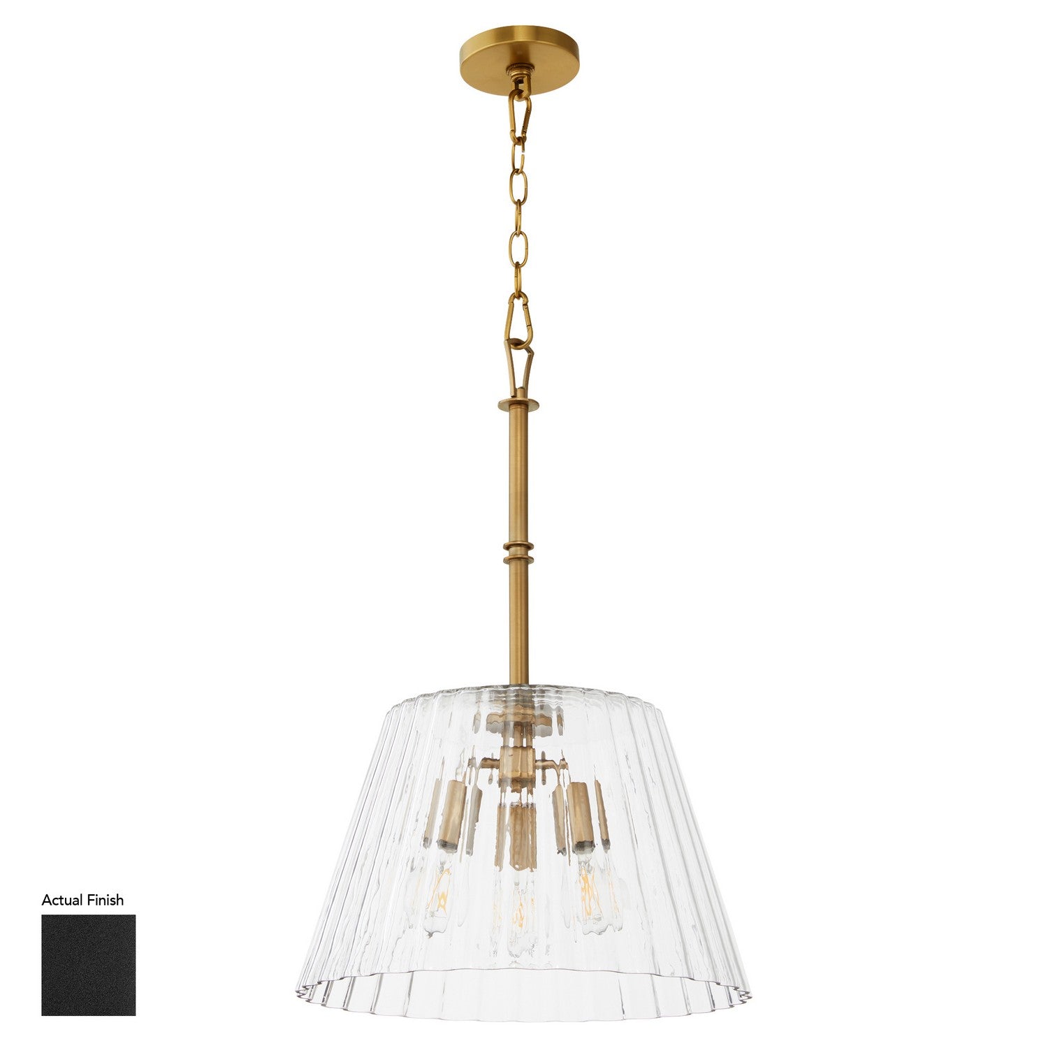 Quorum - 8803-3-59 - Three Light Pendant - Lawton - Matte Black