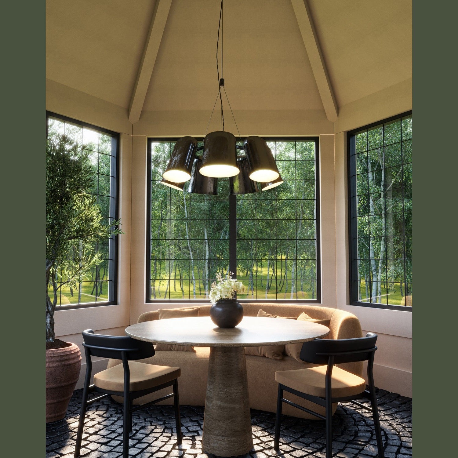 Kuzco Lighting - CH21120-GBK-UNV - LED Chandelier - Bell - Glossy Black