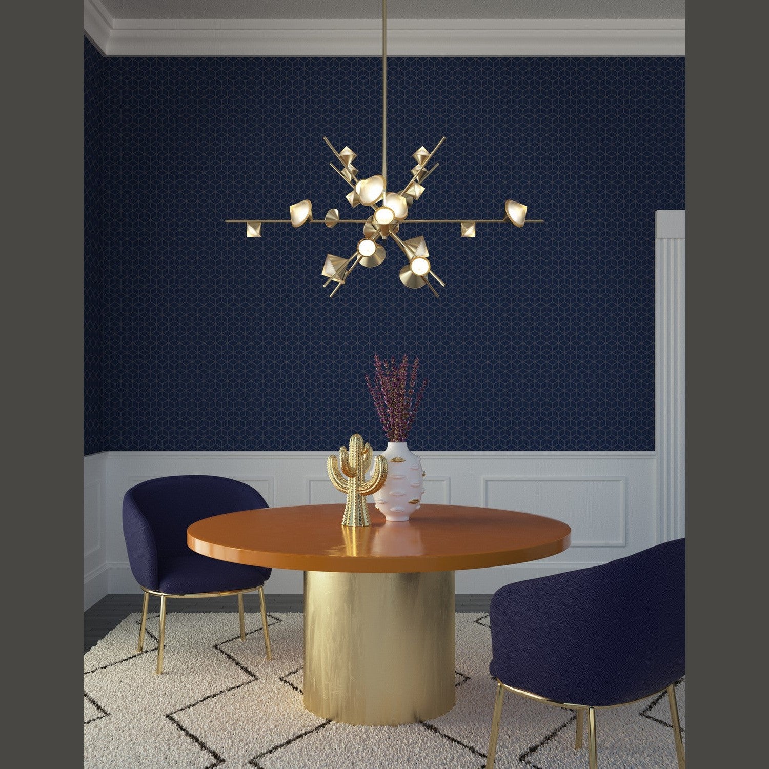 Kuzco Lighting - CH50848-BG - LED Pendant - Geode - Brushed Gold