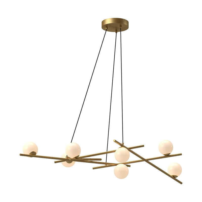 Kuzco Lighting - CH89854-BG/GO-UNV - LED Chandelier - Amara - Brushed Gold/Glossy Opal Glass