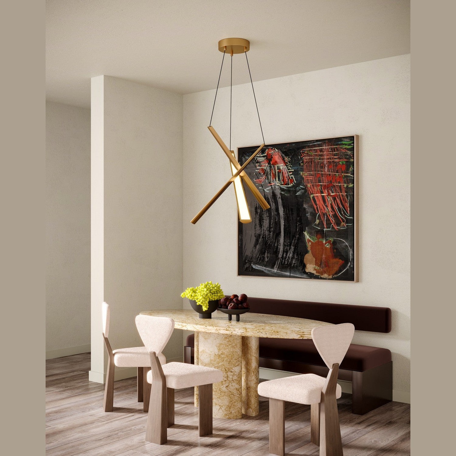 Kuzco Lighting - CH68127-VB-UNV - LED Chandelier - Lex - Vintage Brass