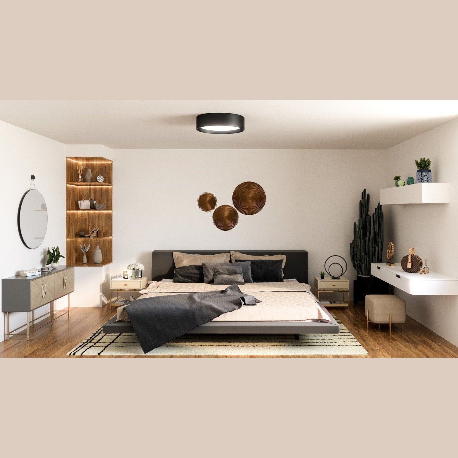 Kuzco Lighting - FM7920-BK-5CCT - LED Flush Mount - Dalton - Black