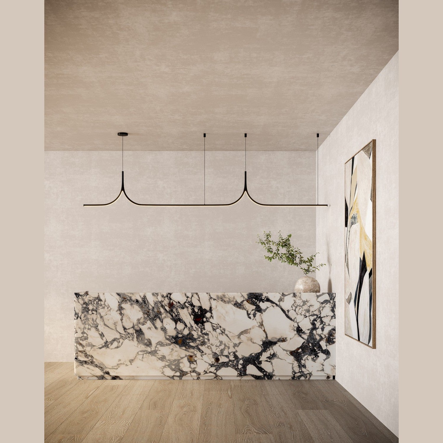 Kuzco Lighting - LP17910-BK-UNV-010 - LED Linear Pendant - Thread - Black