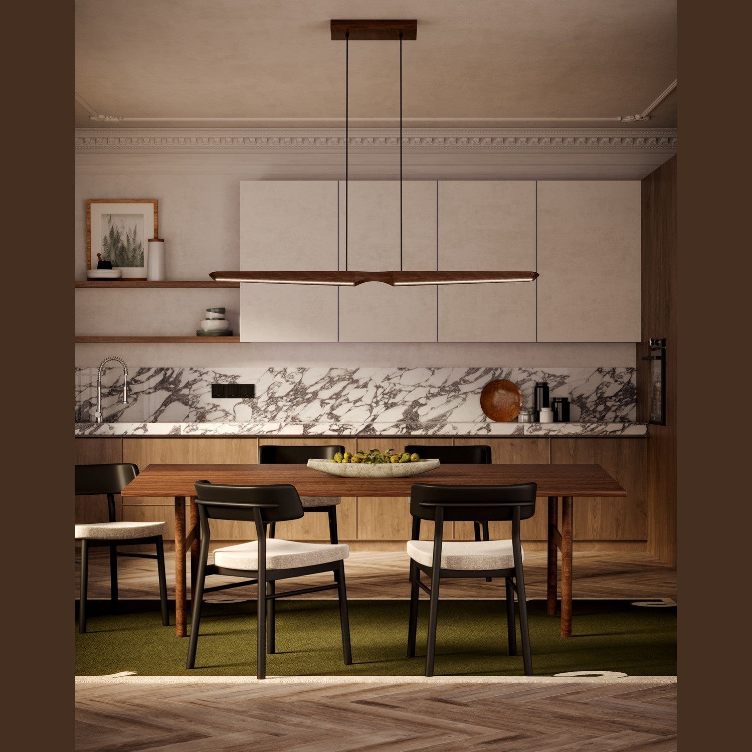 Kuzco Lighting - LP21647-WT-UNV - LED Linear Pendant - Dakota - Walnut