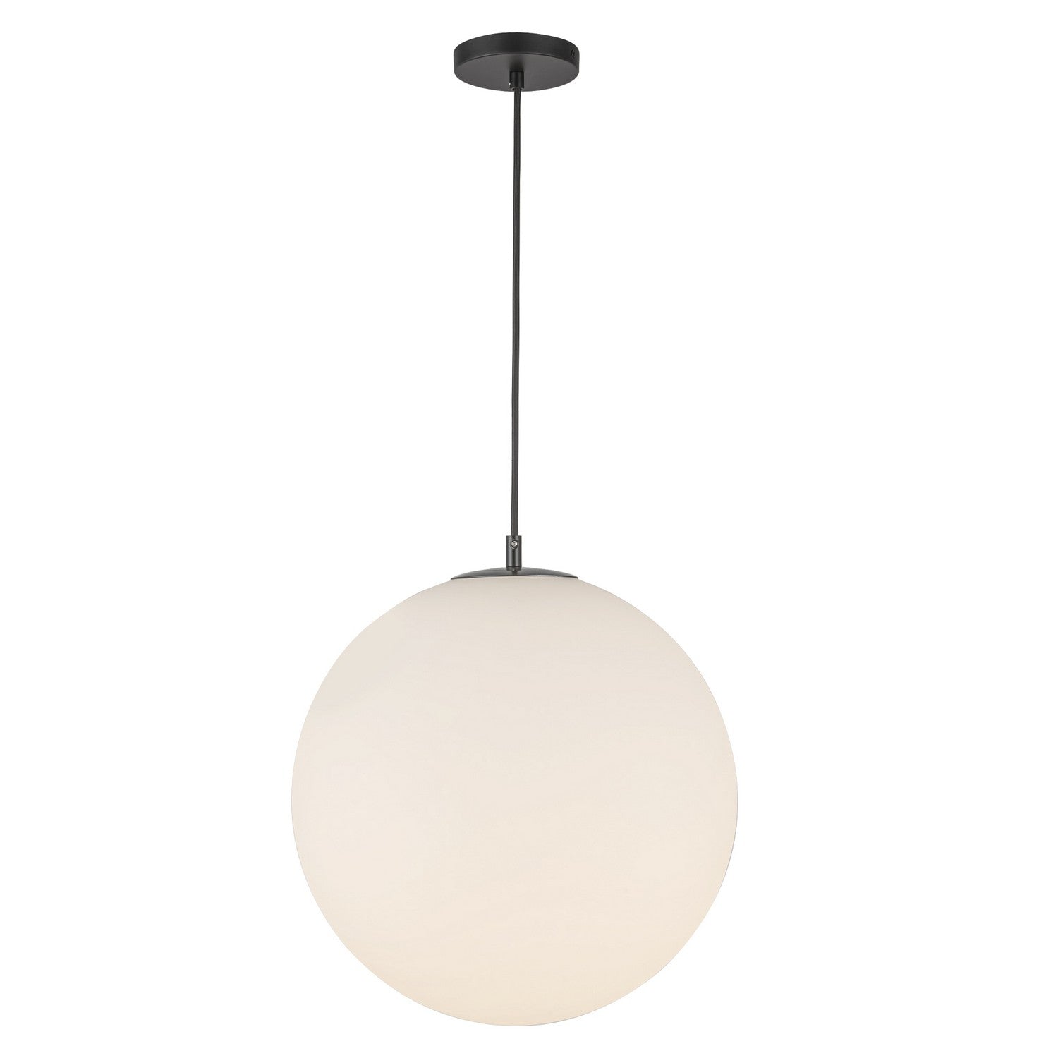 Kuzco Lighting - PD34616-BK/OP - One Light Pendant - Marco - Black/Opal Glass