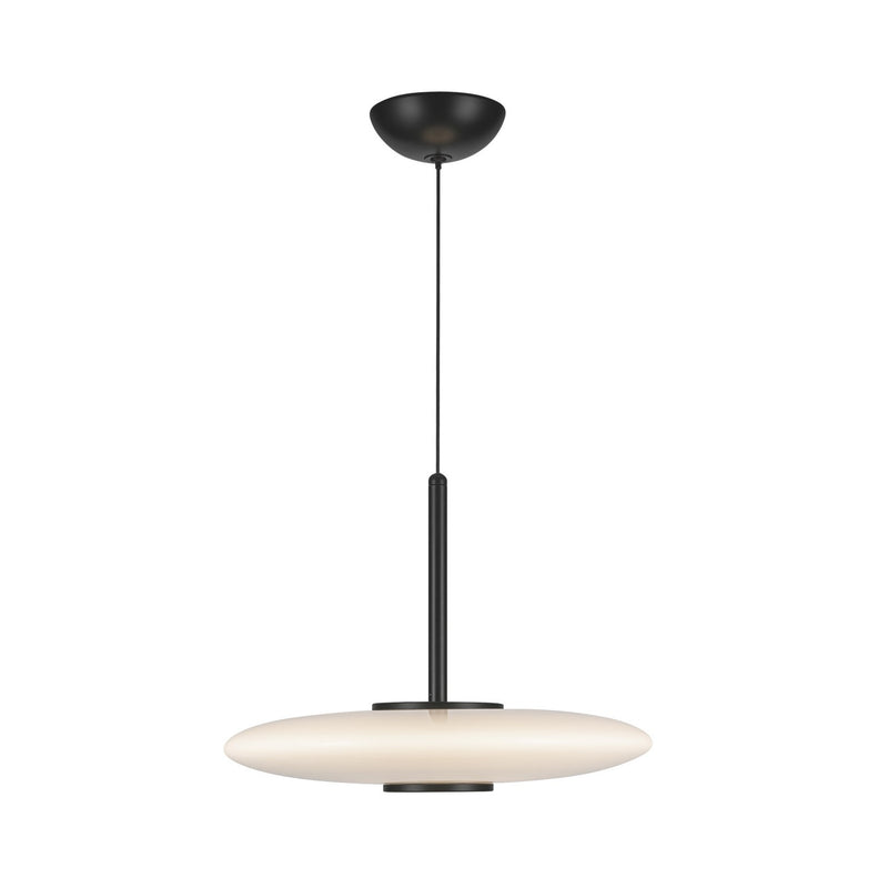 Kuzco Lighting - PD37018-BK/GO-3WCCT-UNV - LED Pendant - Kyoto - Black/Glossy Opal Glass