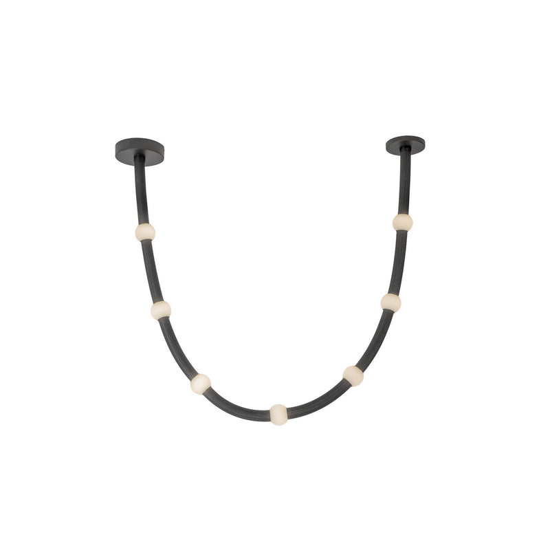 Kuzco Lighting - PD39307-BK/OP-UNV - LED Pendant - Corda - Black/Opal Glass