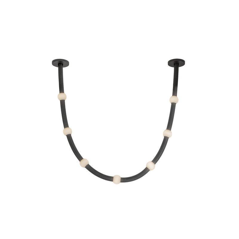Kuzco Lighting - PD39307-BK/OP-UNV-RT - LED Pendant - Corda - Black/Opal Glass